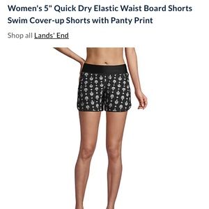 NWOT Lands End 5” swim board shorts